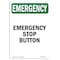 Signmission Safety Sign, OSHA EMERGENCY, 5" Height, Stop Button, Portrait OS-EM-D-35-V-10468 - alternate 1